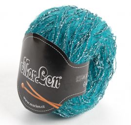 Mohérová pletací příze MarLen tyrkysovostříbrná