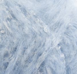 Mohérovou zmesová pletacie priadze MarLen modrosmetanová