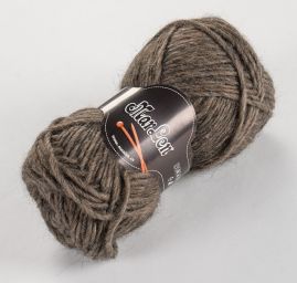 Vlněná směsová pletací příze robusto hnědá