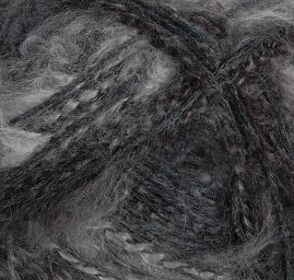 Vlnená pletacie priadza Marlen dlhý vlas šedofialová melír