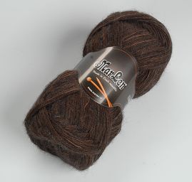 Vlněná pletací příze MarLen hnědý melír