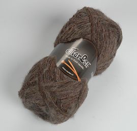 Vlněná pletací příze MarLen hnědý melír
