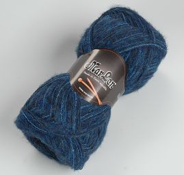 Vlněná pletací příze MarLen modrý melír