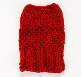 Pletací příze panenská vlna pastel tmavě červená