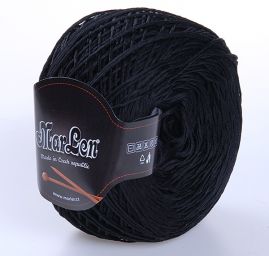 Bavlněná příze MarLen černá tenká