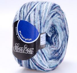 Efektní vlněná příze MarLen modrorůžový melír