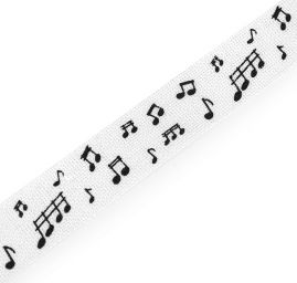 Stuha plátnová noty bílá