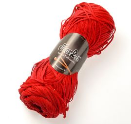 Stužková bavlněná příze MarLen středně silná červená