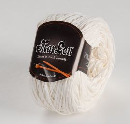 Směsová stužková pletací příze slonová kost