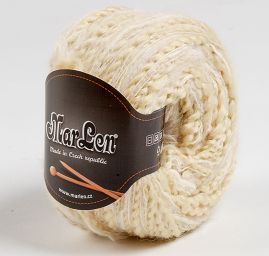 Vlněná pletací příze MarLen žlutý melír