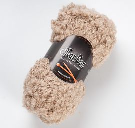 Mohérová pletací příze MarLen silnější se součky béžová