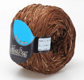 Stužková pletací příze Marlen hnědý melír tmavý