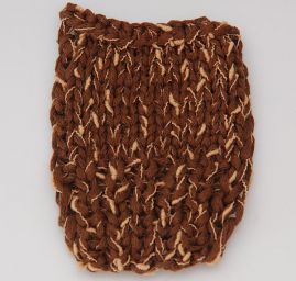 Stužková pletací příze Marlen hnědý melír tmavý