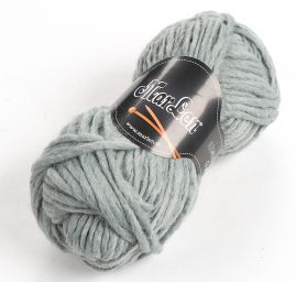 Vlněná silnější pletací příze MarLen "robusta" šedavá