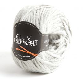 Vlněná silnější pletací příze MarLen "robusta" sv.šedá