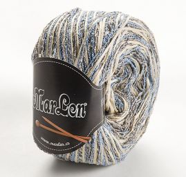 Bavlna viskoza směs příze MarLen modrobéžový melír