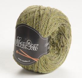 Bavlněná pletací příze MarLen s buklé melír zelená