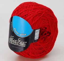 Bavlněná pletací příze MarLen kulatá jasně červená
