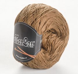 Bavlněná stužková příze tenká ořechově sv.hnědá