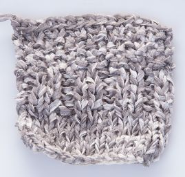 Efektní stužková příze MarLen šedosmetanová