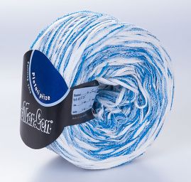 Bavlna směs příze MarLen modrobílý melír