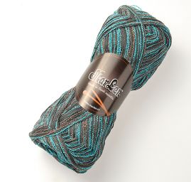 Stužková příze MarLen šedotyrkysový melír