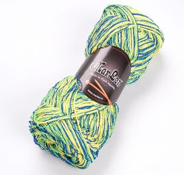 Bavlna směs pletací příze MarLen melír žlutá/modrá/zelená