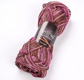 Bavlna směs stužková příze MarLen hnědorůžový melír