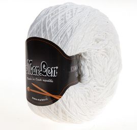 Bavlněná hrbolkatá příze MarLen sněhově bílá