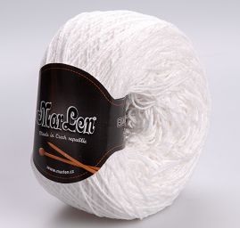 Bavlněná hrbolkatá příze MarLen sněhově bílá