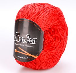 Bavlněná klasická pletací příze MarLen červená