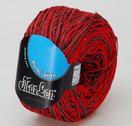 Bavlna/směs příze Marlen červenočerný melír