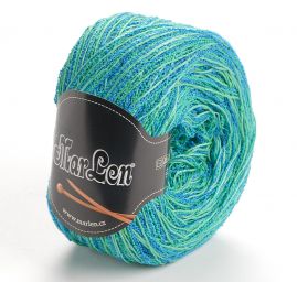 Bavlněná příze MarLen modrozelený melír