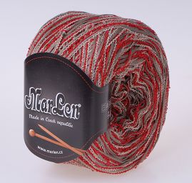 Bavlněné pletací příze MarLen červenobéžová
