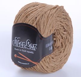 Efektní stužková pletací příze velbloudí barvy
