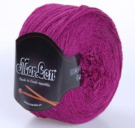 Bavlněná stužková příze MarLen fuchsiová barva