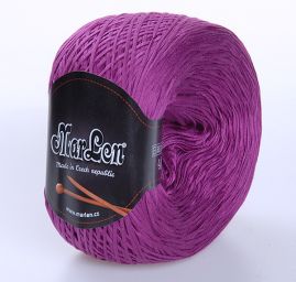 Stužková bavlněná příze MarLen fuchsiová barva tenká