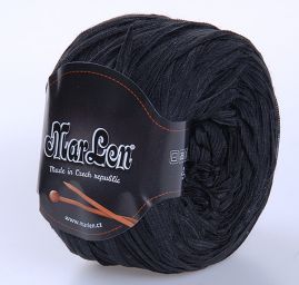 Efektní stužková příze MarLen černá barva