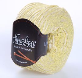 Bavlněná stužková příze MarLen žlutý melír