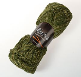 Bavlněná pletací příze MarLen s buklé nitkou zelená