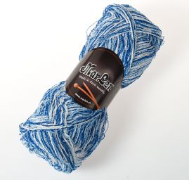 Bavlněná pletací příze MarLen s buklé modrobílá
