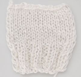 Stužková pletací příze MarLen tenká stužka bílá