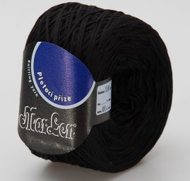 Stužková bavlněná příze Marlen tenká černá