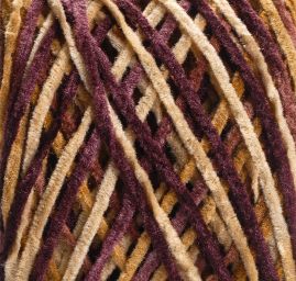 Žinylková příze MarLen bavlna směs vínová/hnědá