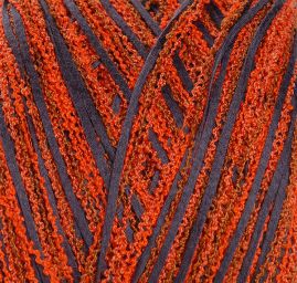 Bavlněná stužková příze MarLen oranžovošedý melír