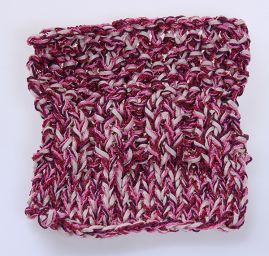 Bavlněná stužková příze MarLen vínovosm0etanový melír II.jakost