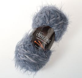 Vlněná směsová příze MarLen s dlouhým vlasem modrá