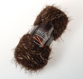 Vlněná směsová příze MarLen s dlouhým vlasem hnědá