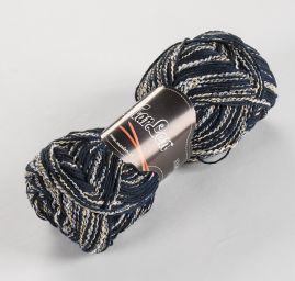 Bavlna směs pletací příze MarLen modrožlutý melír