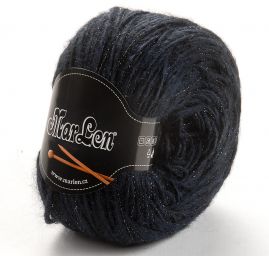 Pletací příze MarLen akryl směs tm.modrá/stříbrná